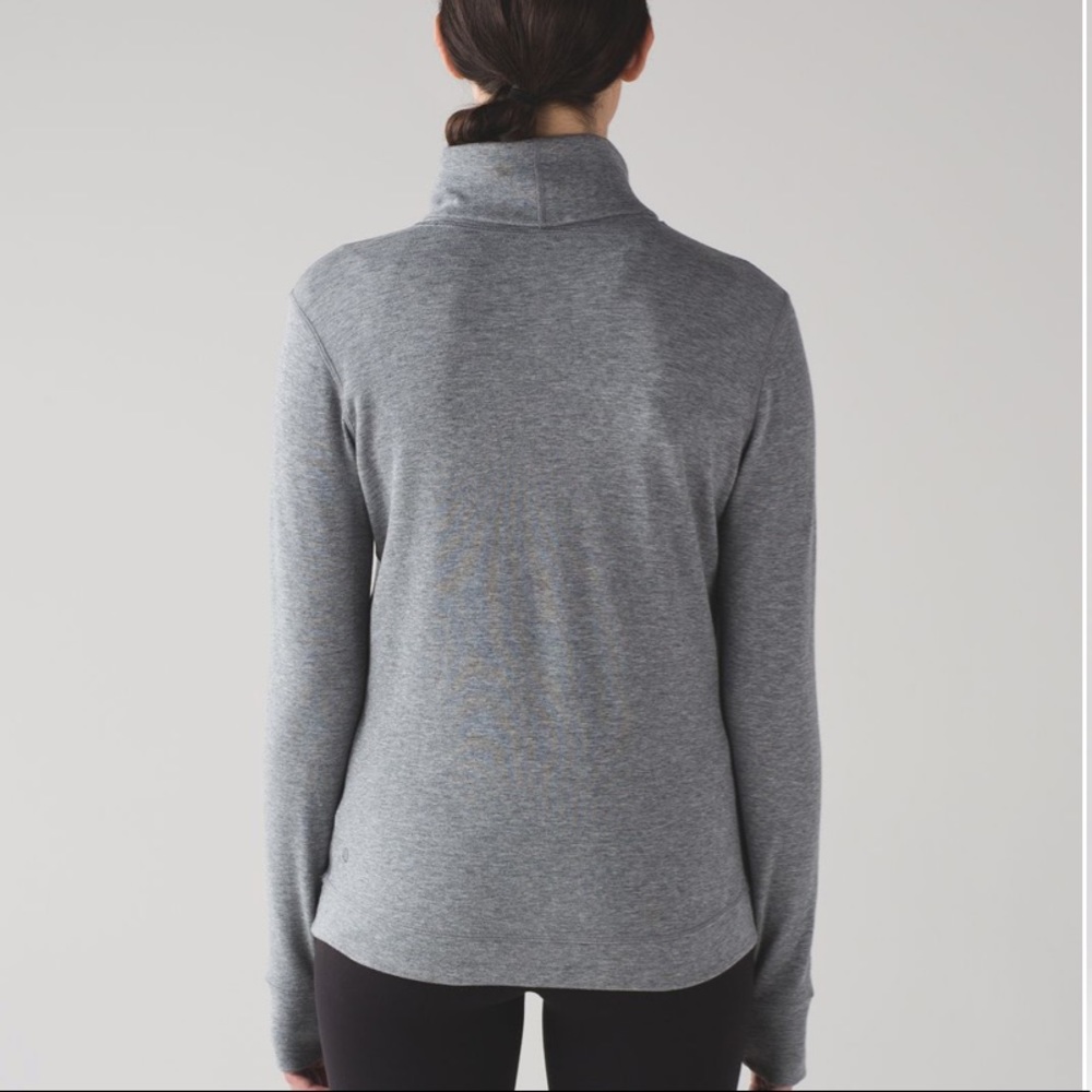 Lululemon Double Up Reversible Long Sleeve - Heathered Slate/ Modern Stripe - Picture 2 of 14